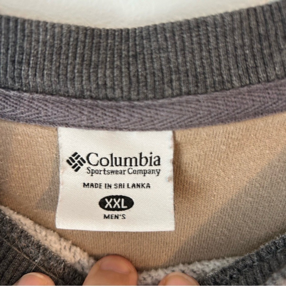 Columbia Mens XXL Charcoal Gray Heather Crewneck Fleece Sweatshirt Relaxed Fit - Picture 2 of 9